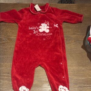 George Red Baby's 1st Christmas Footie